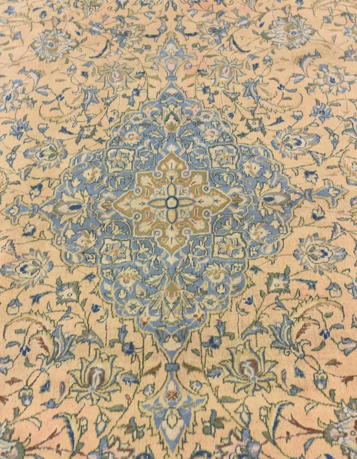 Detail image of  9' 6 x 12' 9  Hand Knotted Kashan Persian Wool Rug