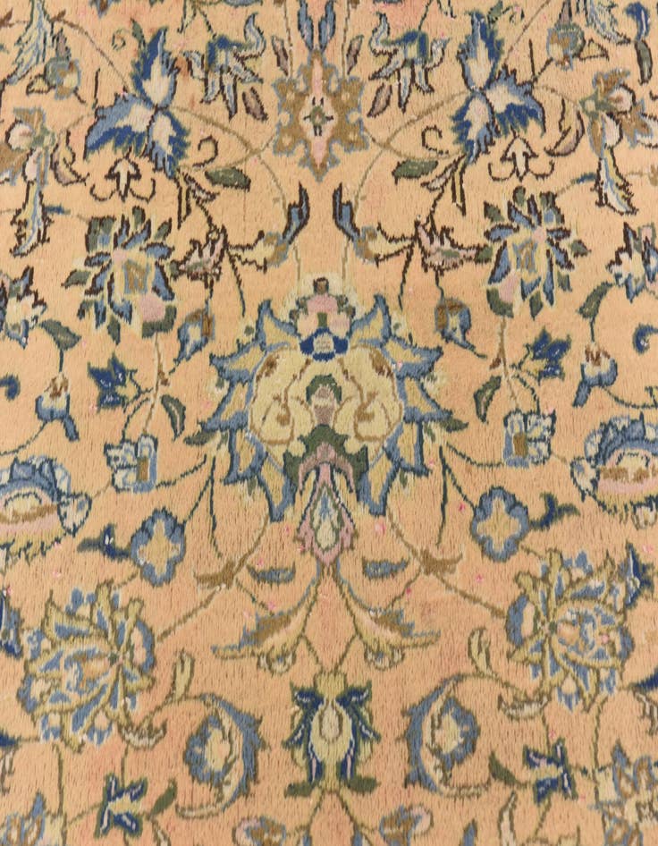 Detail image of  9' 6 x 12' 9  Hand Knotted Kashan Persian Wool Rug