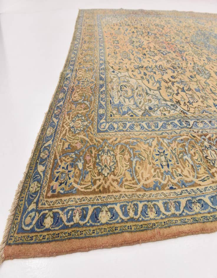 Detail image of  9' 6 x 12' 9  Hand Knotted Kashan Persian Wool Rug