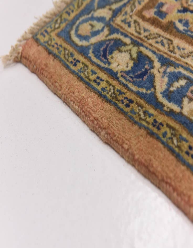 Detail image of  9' 6 x 12' 9  Hand Knotted Kashan Persian Wool Rug