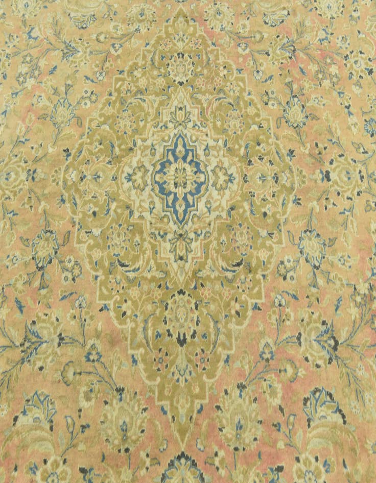 Detail image of  9' 7 x 12' 10  Hand Knotted Kashan Persian Wool Rug