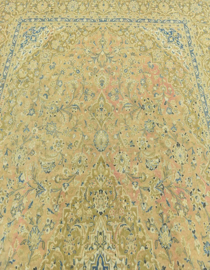 Detail image of  9' 7 x 12' 10  Hand Knotted Kashan Persian Wool Rug