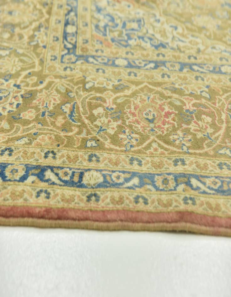 Detail image of  9' 7 x 12' 10  Hand Knotted Kashan Persian Wool Rug