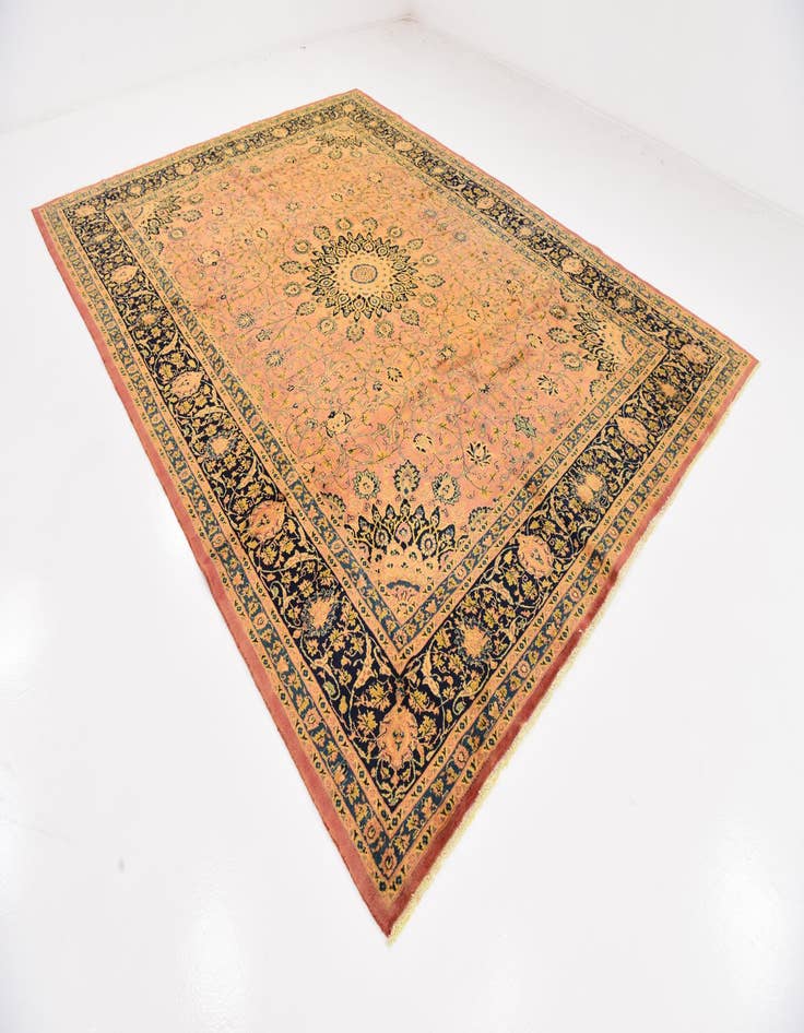 Detail image of  9' 10 x 12' 10  Hand Knotted Kashmar Persian Wool Rug