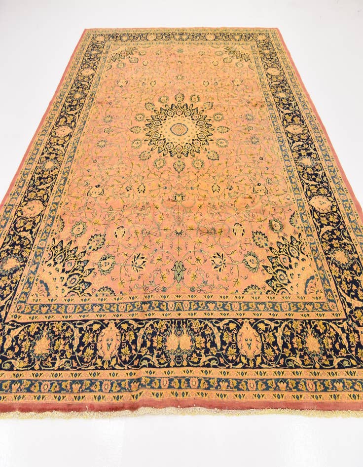 Detail image of  9' 10 x 12' 10  Hand Knotted Kashmar Persian Wool Rug