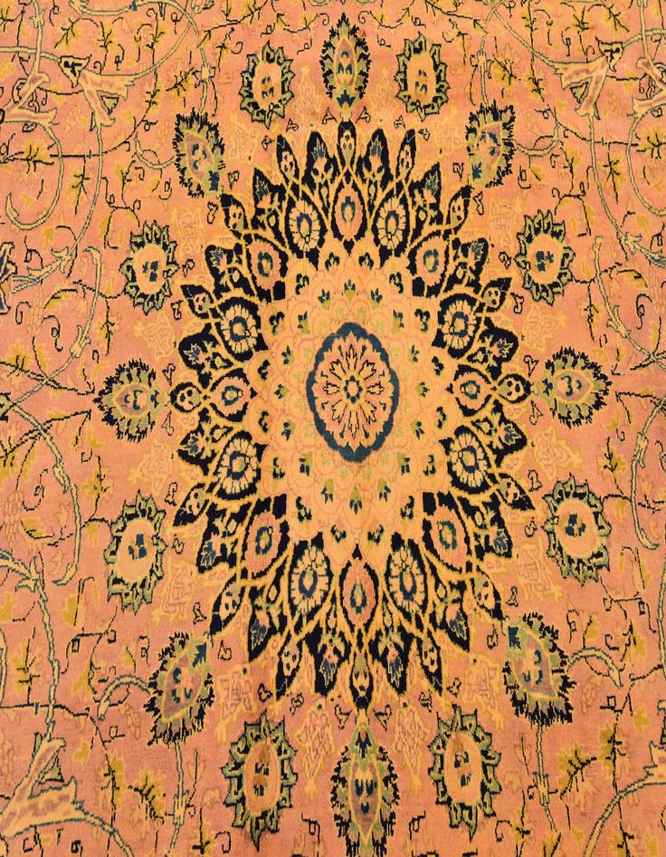 Detail image of  9' 10 x 12' 10  Hand Knotted Kashmar Persian Wool Rug