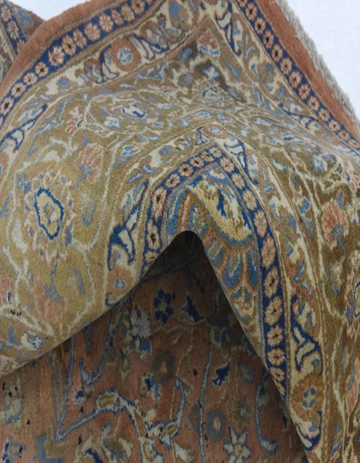 Detail image of  9' 7 x 13'  Hand Knotted Kashmar Persian Wool Rug