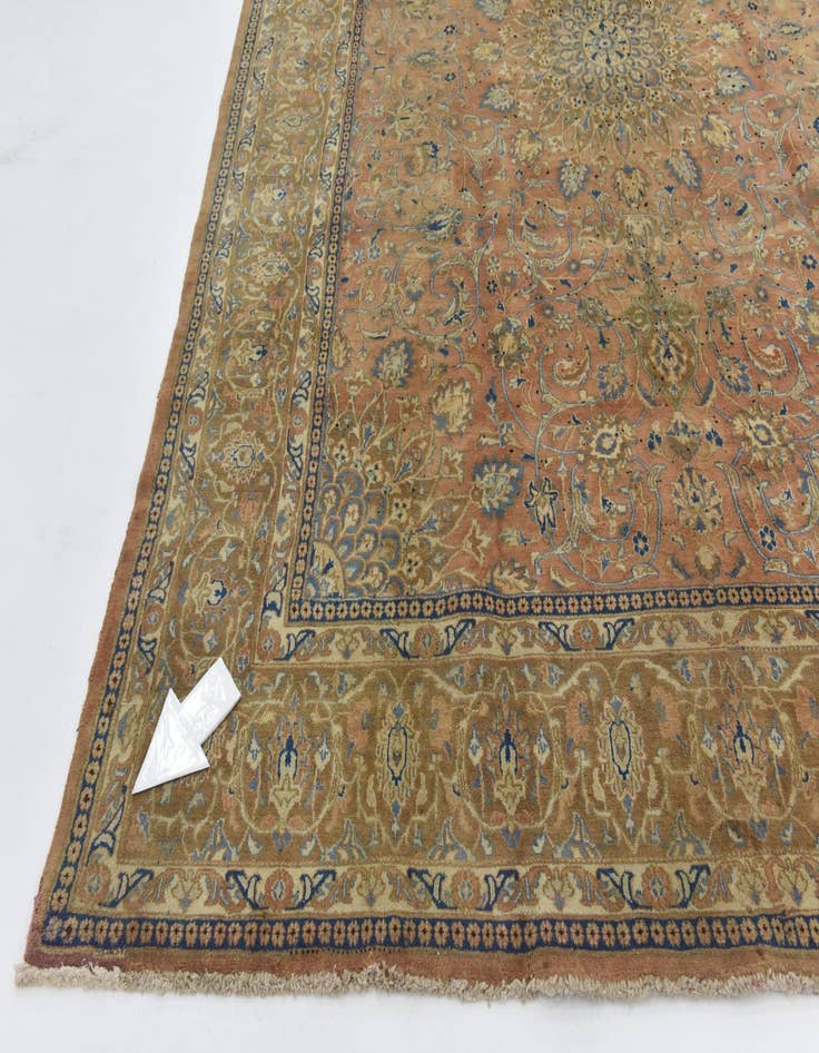 Detail image of  9' 7 x 13'  Hand Knotted Kashmar Persian Wool Rug
