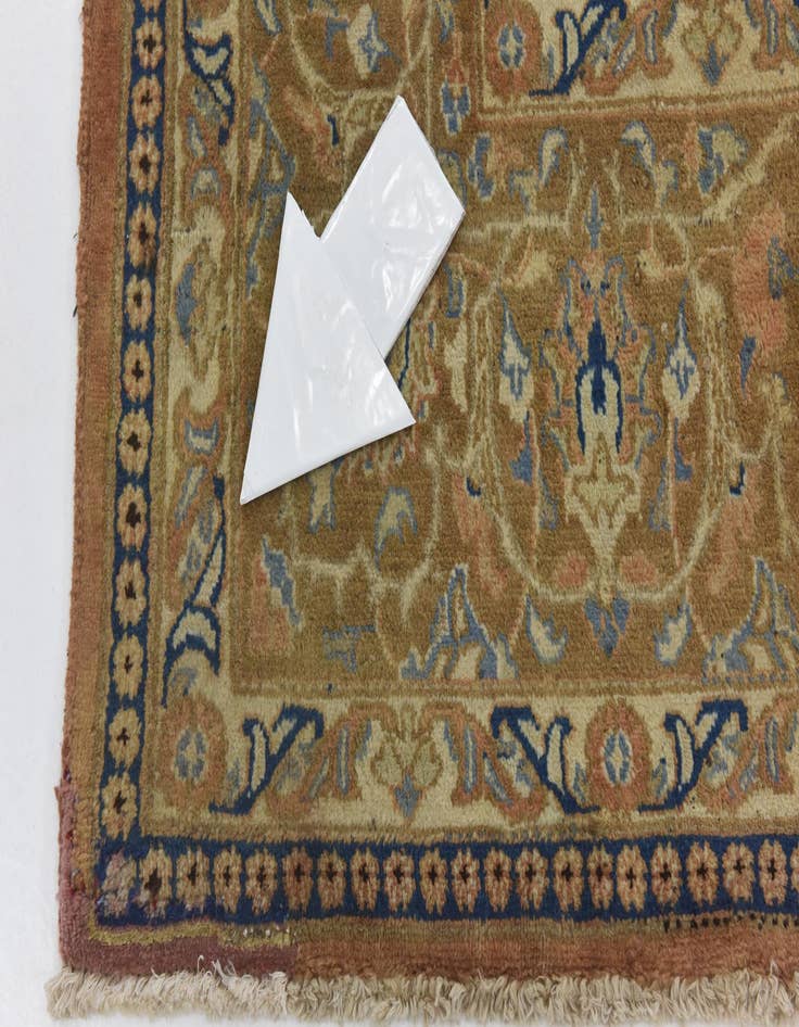 Detail image of  9' 7 x 13'  Hand Knotted Kashmar Persian Wool Rug