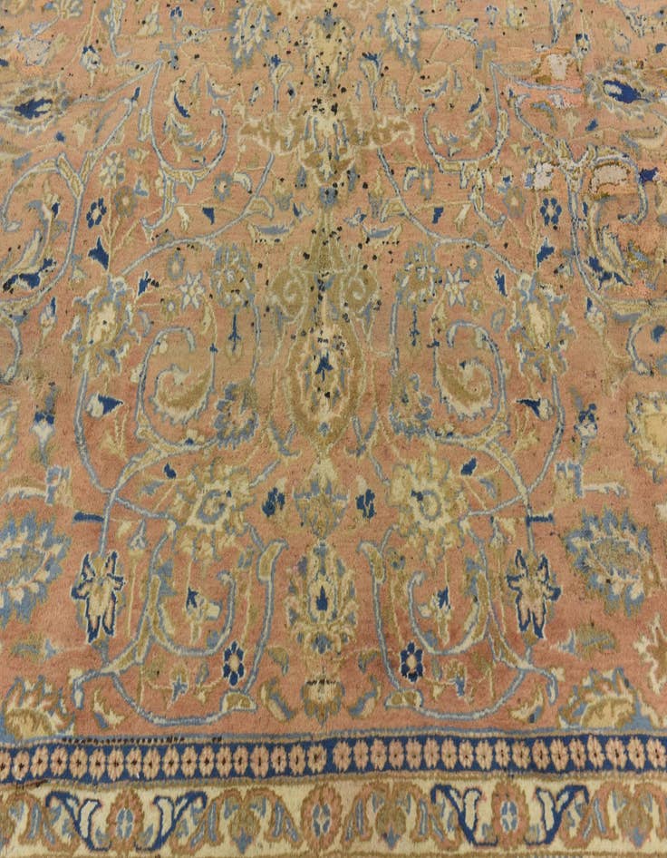 Detail image of  9' 7 x 13'  Hand Knotted Kashmar Persian Wool Rug