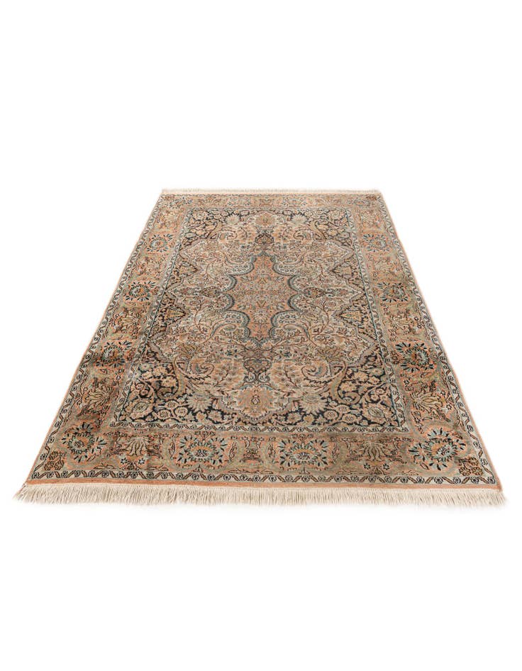 Detail image of  4' 1 x 6' 4  Hand Knotted Kashmir Wool Rug