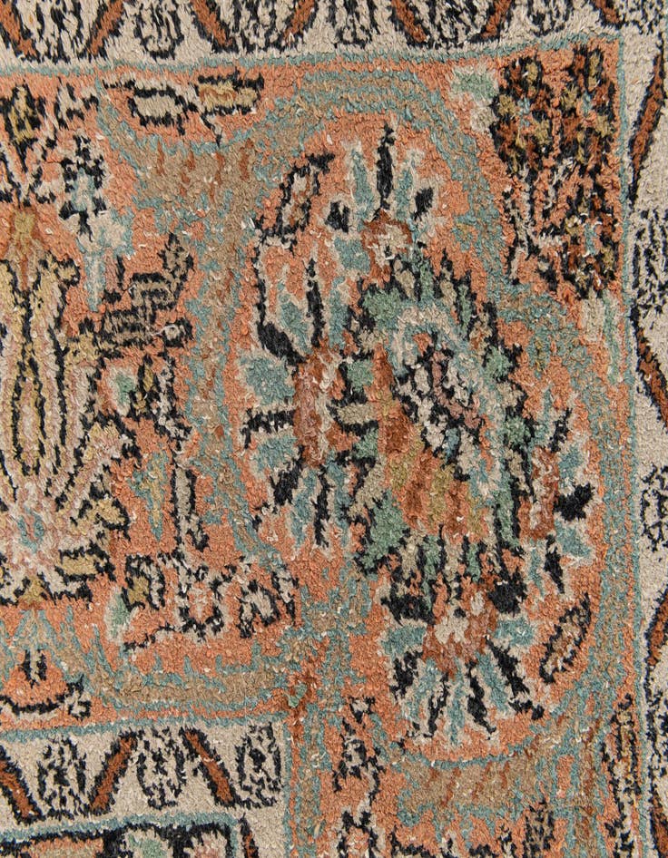 Detail image of  4' 1 x 6' 4  Hand Knotted Kashmir Wool Rug