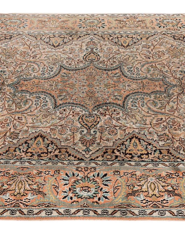 Detail image of  4' 1 x 6' 4  Hand Knotted Kashmir Wool Rug