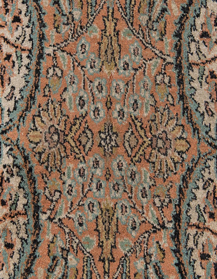 Detail image of  4' 1 x 6' 4  Hand Knotted Kashmir Wool Rug