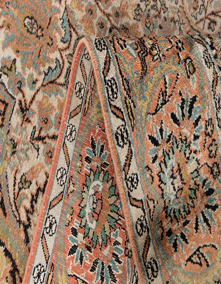 Detail image of  4' 1 x 6' 4  Hand Knotted Kashmir Wool Rug