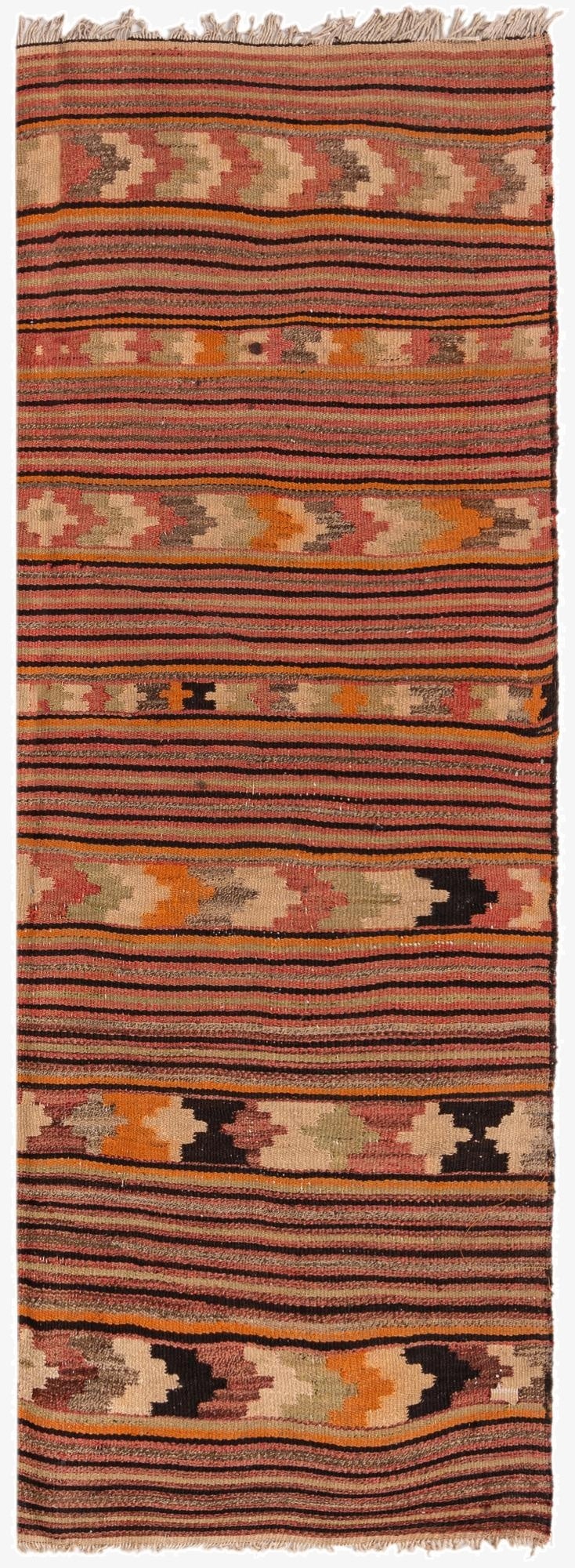  5' x 7' 5  Hand Woven Kilim Fars Wool Rug