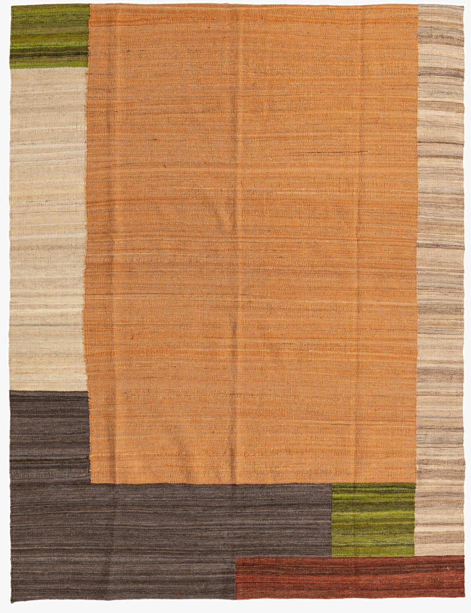  5' 10 x 7' 7  Hand Woven Kilim Modern Wool Rug