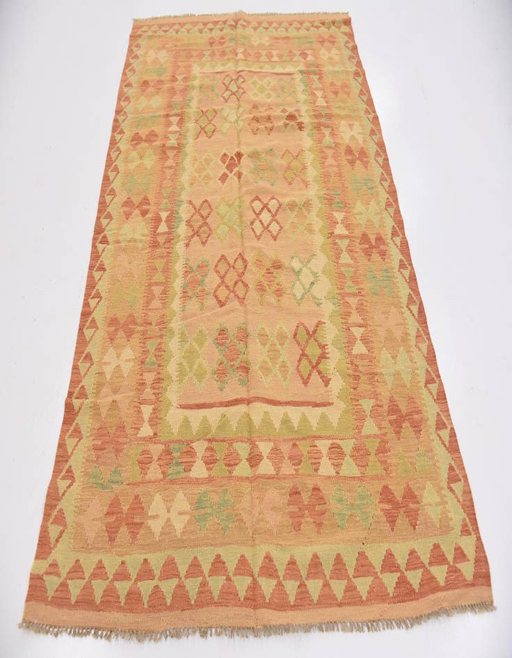 Detail image of  4' 9 x 6' 10  Hand Woven Kilim Waziri Wool Rug