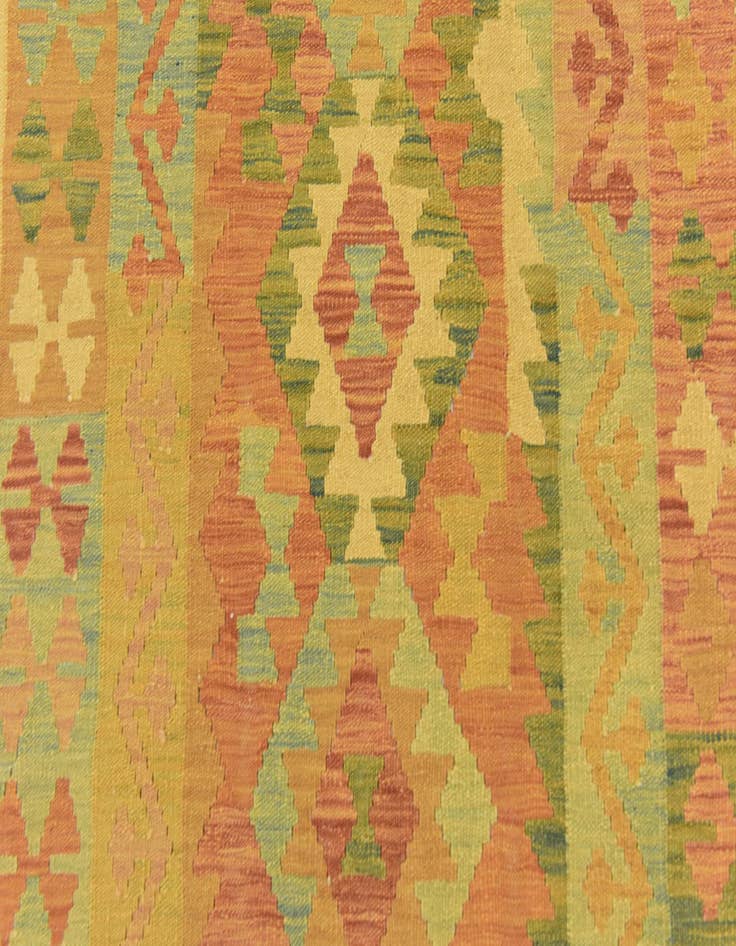 Detail image of  3' 2 x 5'  Hand Woven Kilim Waziri Wool Rug