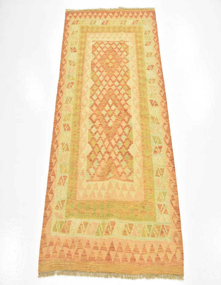 Detail image of  3' 4 x 5' 2  Hand Woven Kilim Waziri Wool Rug