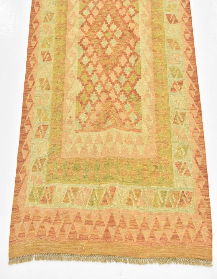 Detail image of  3' 4 x 5' 2  Hand Woven Kilim Waziri Wool Rug