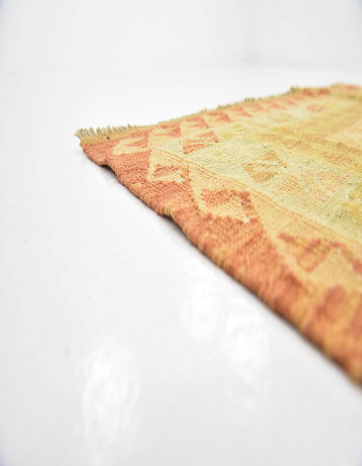 Detail image of  3' 4 x 5' 2  Hand Woven Kilim Waziri Wool Rug