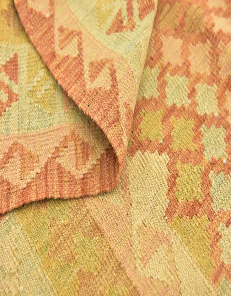 Detail image of  3' 4 x 5' 2  Hand Woven Kilim Waziri Wool Rug