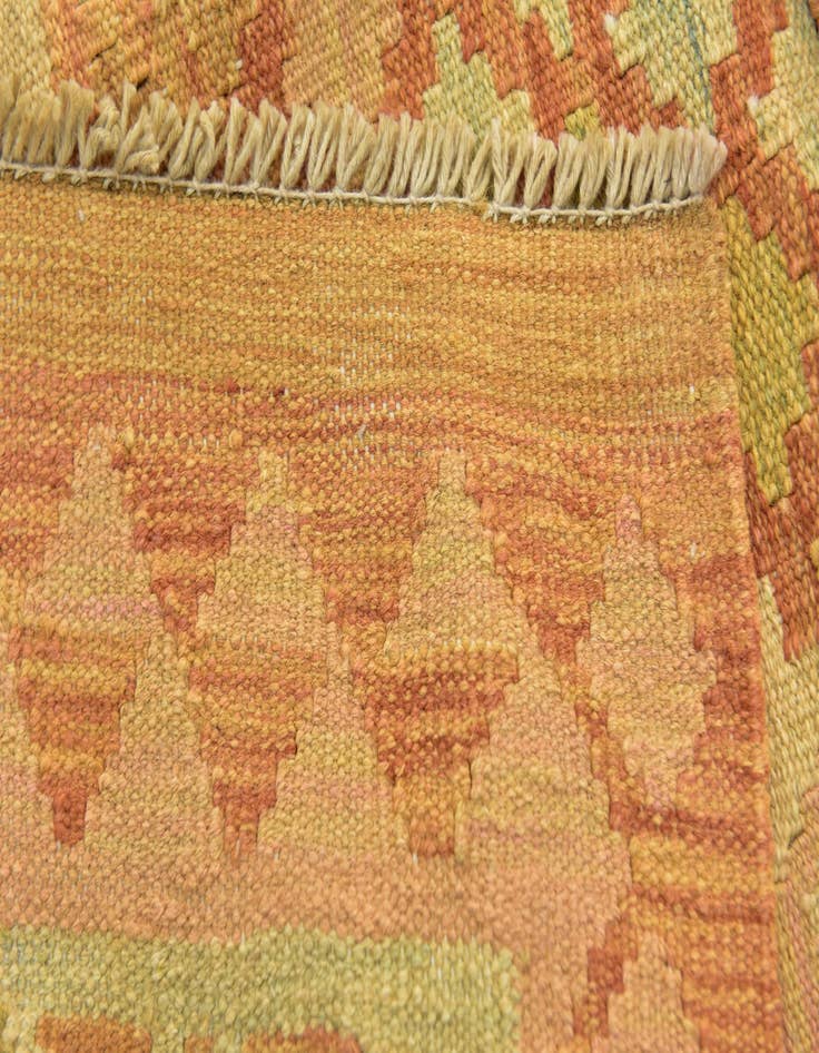 Detail image of  3' 4 x 5' 2  Hand Woven Kilim Waziri Wool Rug