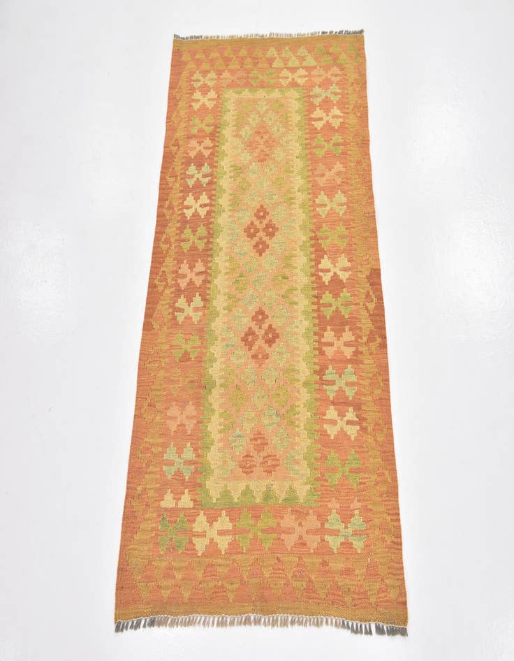 Detail image of  2' 7 x 4' 3  Hand Woven Kilim Waziri Wool Rug