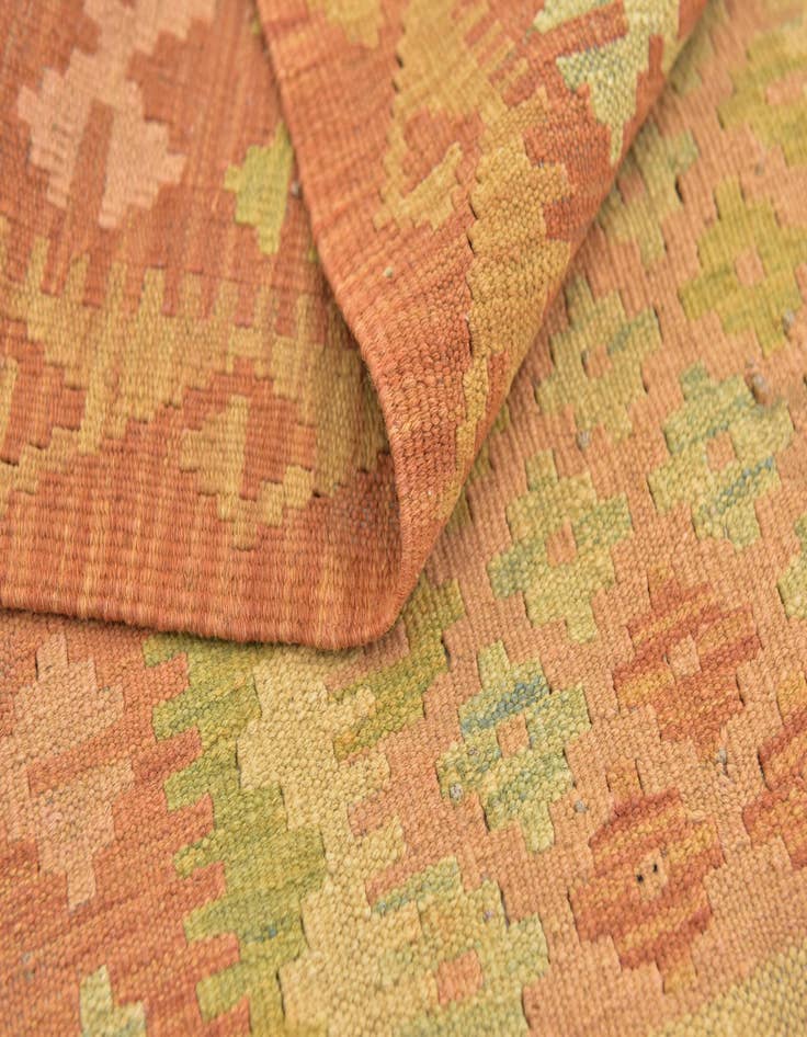 Detail image of  2' 7 x 4' 3  Hand Woven Kilim Waziri Wool Rug