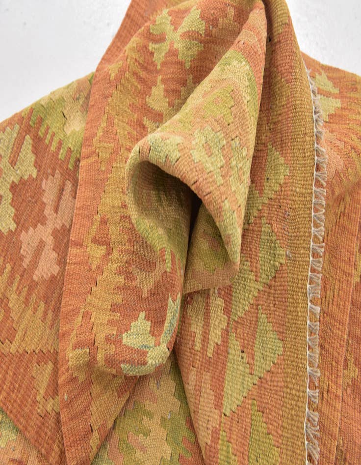 Detail image of  2' 7 x 4' 3  Hand Woven Kilim Waziri Wool Rug