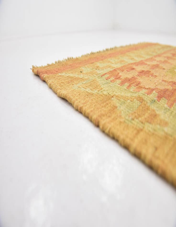 Detail image of  2' 7 x 4' 3  Hand Woven Kilim Waziri Wool Rug