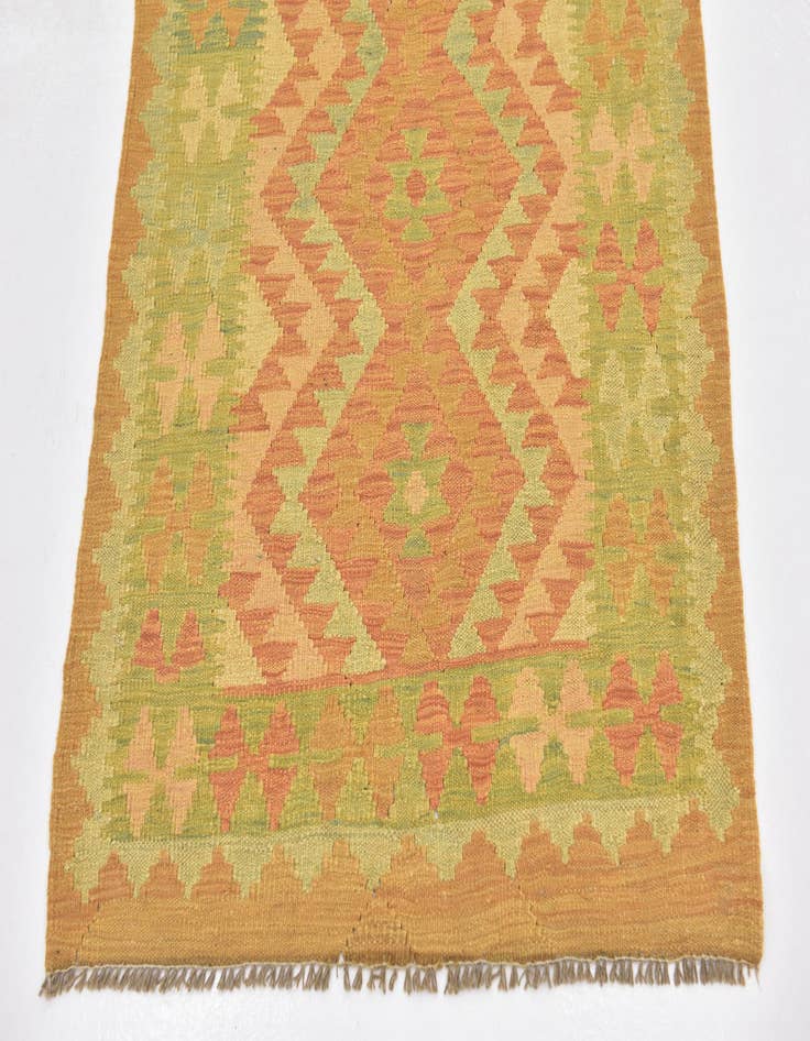 Detail image of  2' 8 x 4' 3  Hand Woven Kilim Waziri Wool Rug