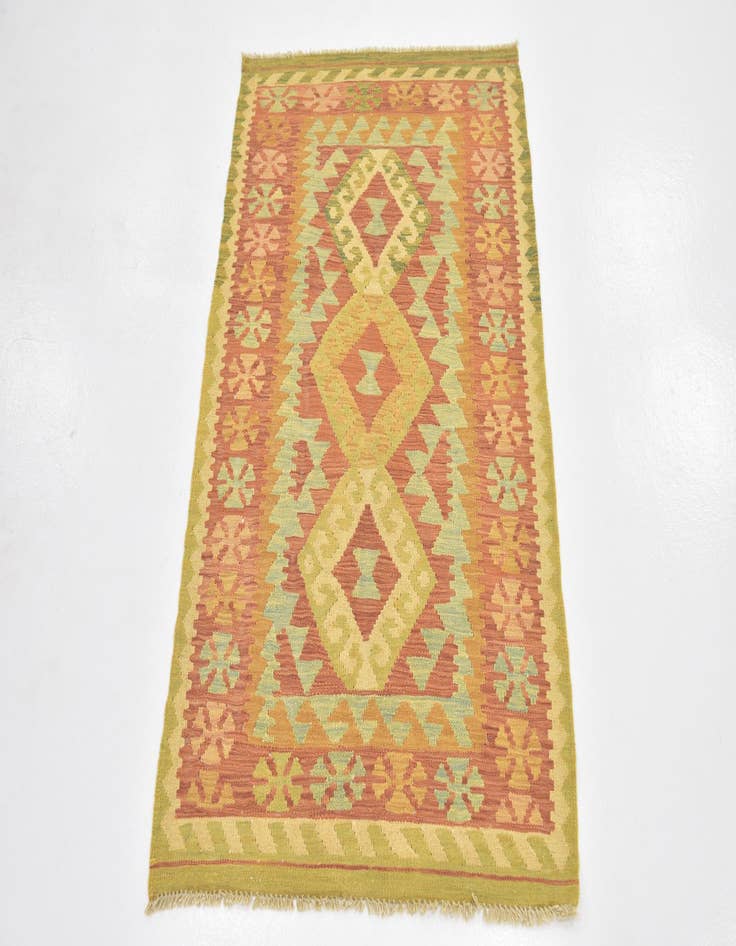 Detail image of  2' 6 x 4' 6  Hand Woven Kilim Waziri Wool Rug