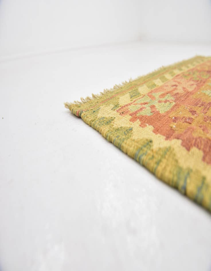 Detail image of  2' 6 x 4' 6  Hand Woven Kilim Waziri Wool Rug