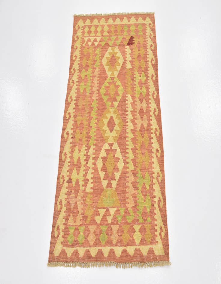 Detail image of  2' 5 x 4' 2  Hand Woven Kilim Waziri Wool Rug