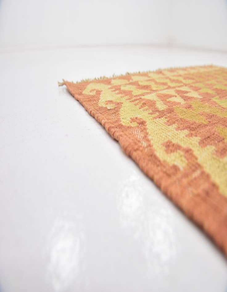 Detail image of  2' 5 x 4' 2  Hand Woven Kilim Waziri Wool Rug