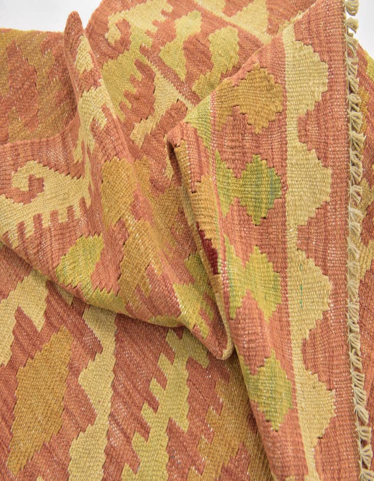 Detail image of  2' 5 x 4' 2  Hand Woven Kilim Waziri Wool Rug