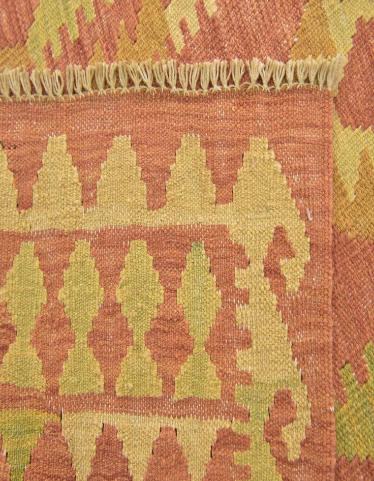 Detail image of  2' 5 x 4' 2  Hand Woven Kilim Waziri Wool Rug