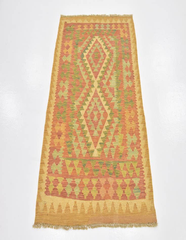 Detail image of  3' x 4' 6  Hand Woven Kilim Waziri Wool Rug