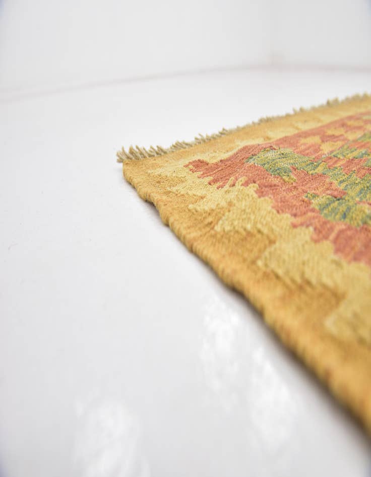 Detail image of  3' x 4' 6  Hand Woven Kilim Waziri Wool Rug