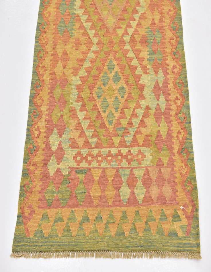 Detail image of  2' 9 x 4' 2  Hand Woven Kilim Waziri Wool Rug