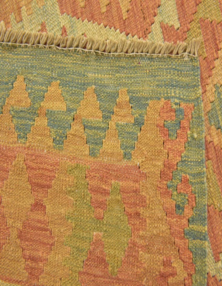 Detail image of  2' 9 x 4' 2  Hand Woven Kilim Waziri Wool Rug