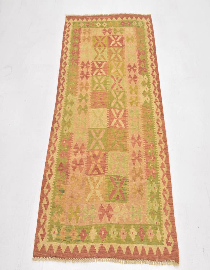 Detail image of  3' x 4' 10  Hand Woven Kilim Waziri Wool Rug