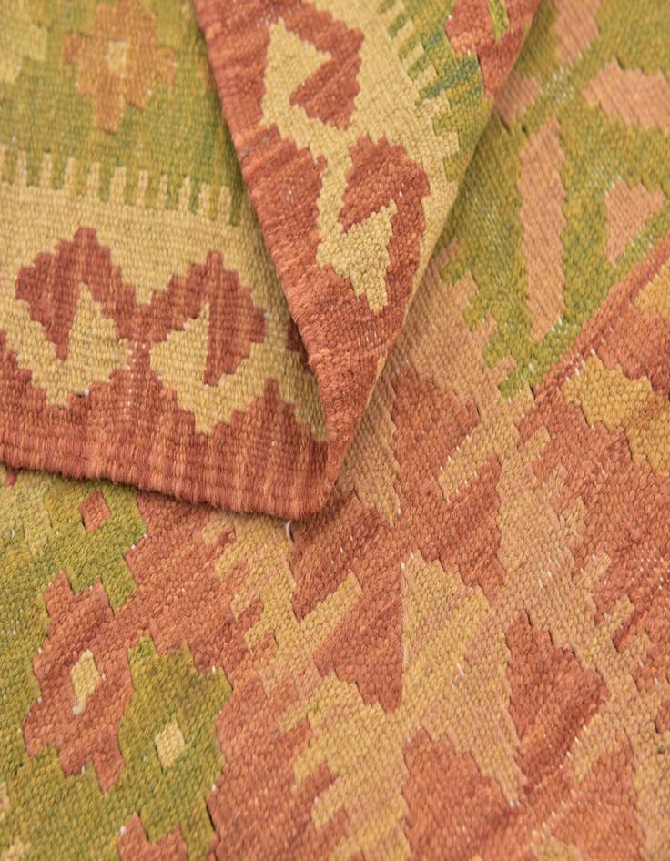 Detail image of  3' x 4' 10  Hand Woven Kilim Waziri Wool Rug