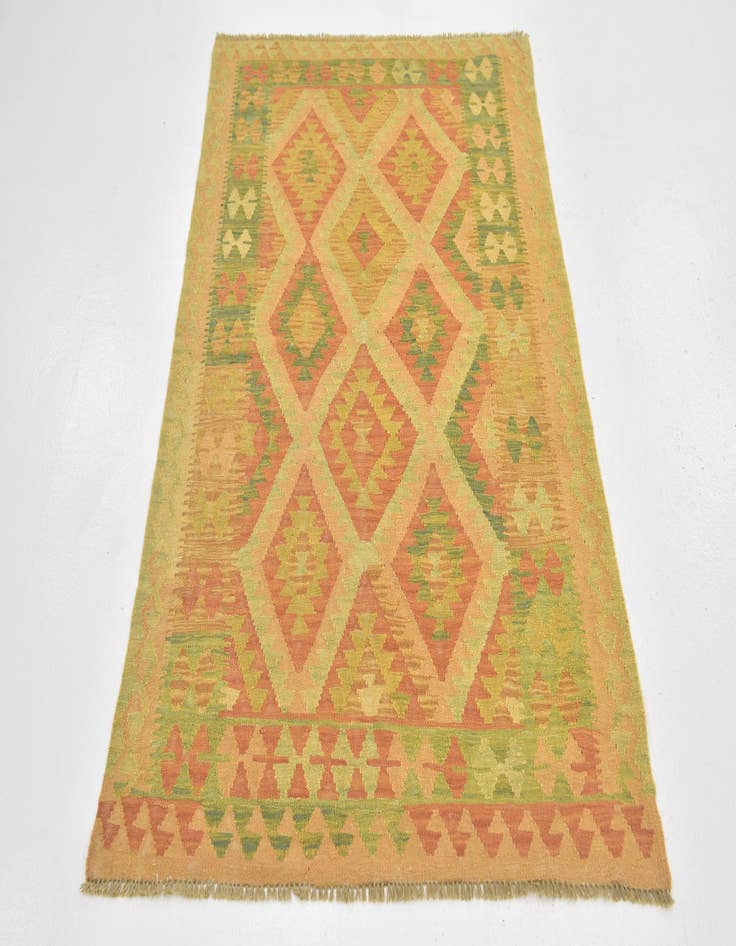 Detail image of  3' 3 x 5' 2  Hand Woven Kilim Waziri Wool Rug