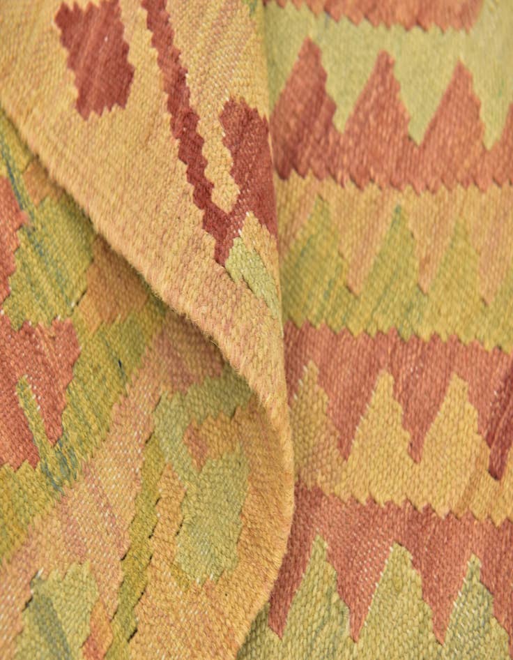 Detail image of  3' 3 x 5'  Hand Woven Kilim Waziri Wool Rug