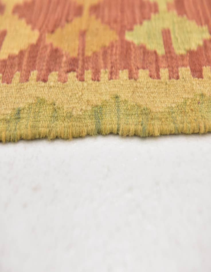 Detail image of  2' 10 x 4' 6  Hand Woven Kilim Waziri Wool Rug