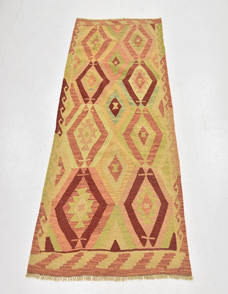 Detail image of  3' 4 x 5' 3  Hand Woven Kilim Waziri Wool Rug