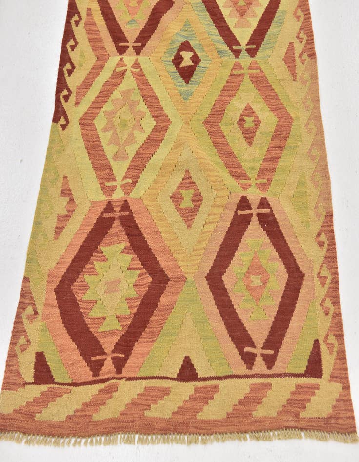 Detail image of  3' 4 x 5' 3  Hand Woven Kilim Waziri Wool Rug